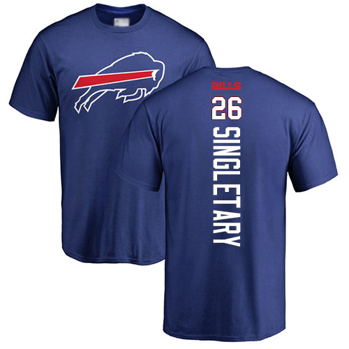 Men NFL Buffalo Bills #26 Devin Singletary Royal Blue Backer T Shirt->buffalo bills->NFL Jersey